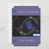 Pisces Birthday Einladung (Vorderseite)
