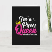 Pisces Birthday Queen Astrologie Februar März Karte (Vorderseite)