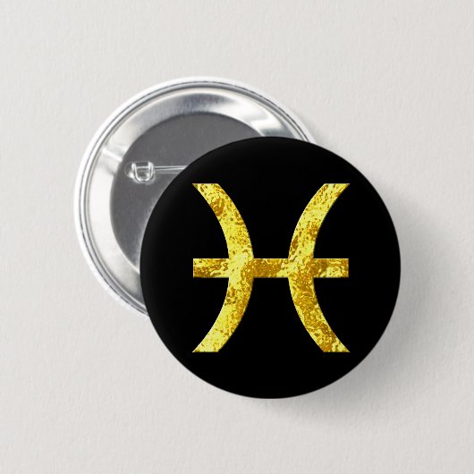 Pisces Black Gold Tasten Button (Vorne & Hinten)