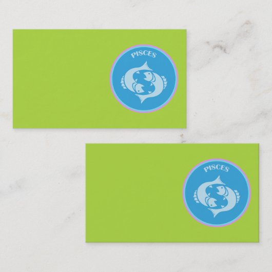 Pisces Business Card Visitenkarte (Vorne/Hinten)