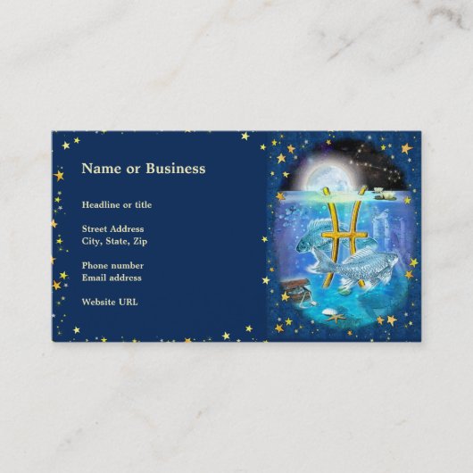 Pisces Business Card Visitenkarte (Vorderseite)