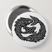 Pisces Celtic Twin‑Current Sigil | BurnsInHell Ink Button (Vorne & Hinten)