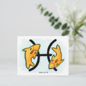 Pisces Chicken Postcard Postkarte (Stehend Vorderseite)