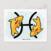 Pisces Chicken Postcard Postkarte (Vorderseite)