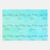 Pisces Colorstrolgy Birthday Geschenkpapier Set (Vorderseite 3)