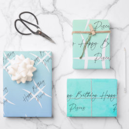 Pisces Colorstrolgy Birthday Geschenkpapier Set