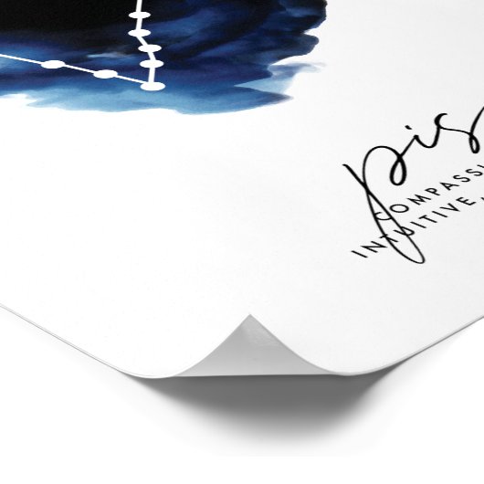 Pisces Constellation Character Features Poster (Ecke)