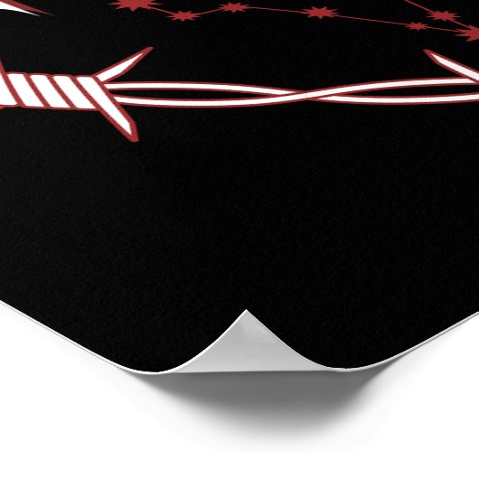 Pisces Constellation Gothic Dark Celestial Art Poster (Ecke)