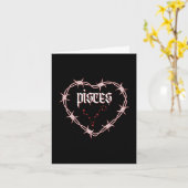 Pisces Constellation Gothic Dark Edgy Birthday Karte (Gelbe Blume)