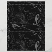 Pisces Constellation Hevelius 1690 auf Schwarz (Vorderseite)