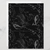 Pisces Constellation Hevelius 1690 auf Schwarz (Vorne/Hinten)