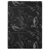 Pisces Constellation Hevelius 1690 auf Schwarz Klemmbrett (Rückseite)