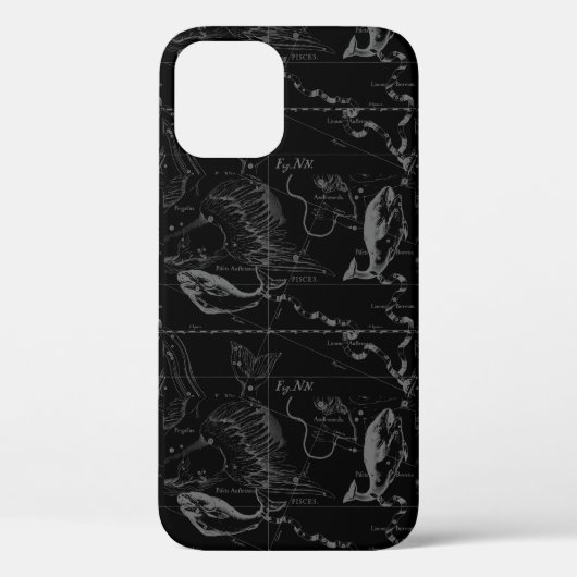 Pisces Constellation Hevelius 1690 Karte Gravieren Case-Mate iPhone Hülle (Rückseite)