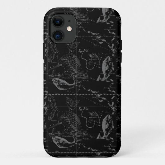 Pisces Constellation Hevelius 1690 Karte Gravieren Case-Mate iPhone Hülle (Rückseite)