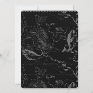 Pisces Constellation Map by Hevelius 1690