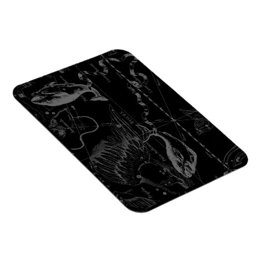 Pisces Constellation Map by Hevelius 1690 Magnet (Rechte Seite)