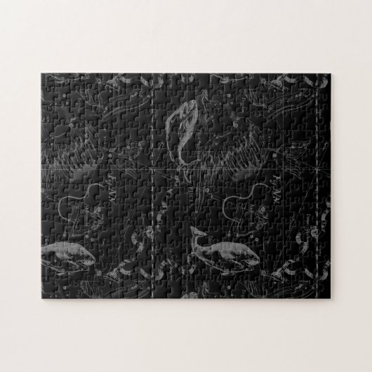 Pisces Constellation Map by Hevelius 1690 Puzzle (Horizontal)