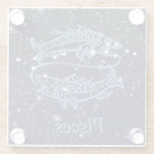 Pisces Constellation und Zodiac Sign with Stars Glasuntersetzer (Rückseite)
