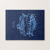Pisces Constellation und Zodiac Sign with Stars Puzzle (Horizontal)