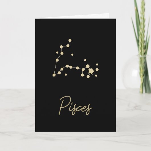 Pisces Constellation Zodiac Karte (Vorderseite)