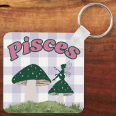 Pisces Cotattcore Ästhetische Mushroom Design Schlüsselanhänger (Rückseite)