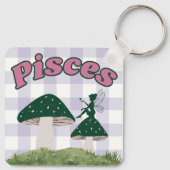 Pisces Cotattcore Ästhetische Mushroom Design Schlüsselanhänger (Rückseite)
