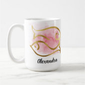 Pisces Customizable Watercolor Zodiac Design Coffe Kaffeetasse (Links)