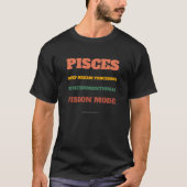 Pisces Deep Dream Processor Retro Typography Tee (Vorderseite)
