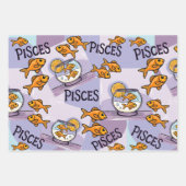 Pisces Design-Geschenk für Zodiac-Sternschauspiele Geschenkpapier Set (Vorderseite 2)