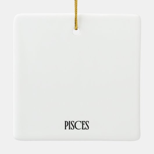 Pisces Disco Fish Pun Christmas Ornament (Rückseite)