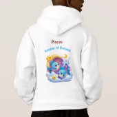 Pisces Dream Keeper Zodiac Kids Hoodie Pullover (Rückseite)