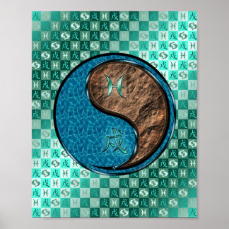 Pisces & Earth Dog Poster