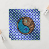 Pisces & Earth Ox Karte (Vorderseite/Rückseite Beispiel)