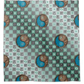 Pisces & Earth Rabbit Duschvorhang (Vorderseite)