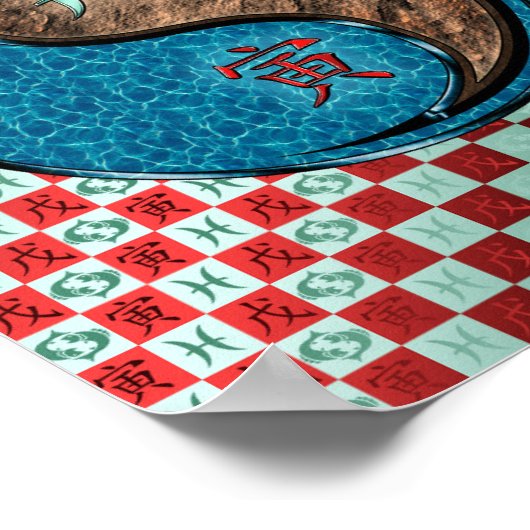 Pisces & Earth Tiger Poster (Ecke)