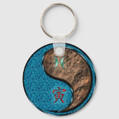 Pisces & Earth Tiger Schlüsselanhänger (Rückseite)