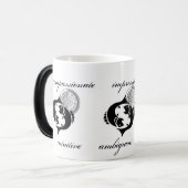 Pisces-Eigenschaften im griechischen Stil Zodiac Verwandlungstasse (Vorderseite Links)