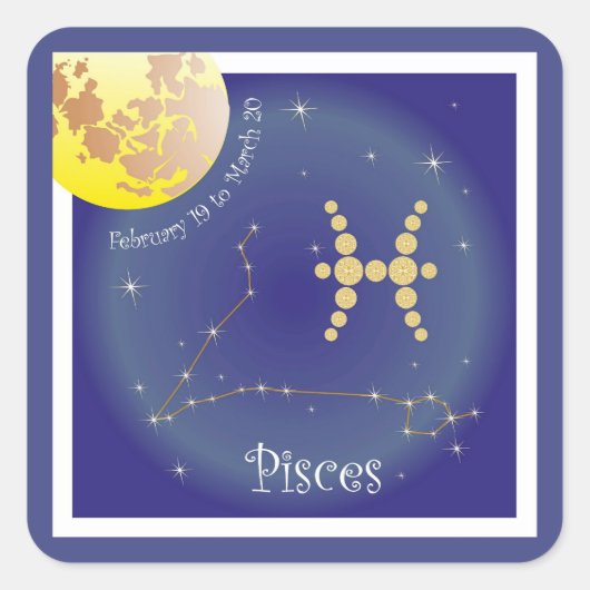 Pisces February 19 to March 20 Aufkleber (Vorderseite)