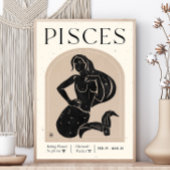 Pisces Feminine Zodiac Poster