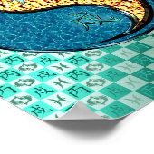 Pisces & Fire Hund Poster (Ecke)