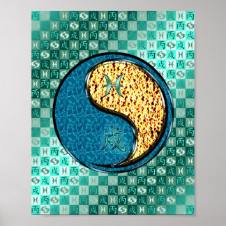 Pisces & Fire Hund Poster