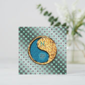 Pisces & Fire Rabbit Karte (Stehend Vorderseite)