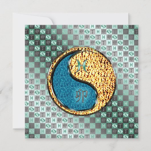 Pisces & Fire Rabbit Karte (Vorderseite)