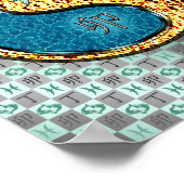 Pisces & Fire Rabbit Poster (Ecke)