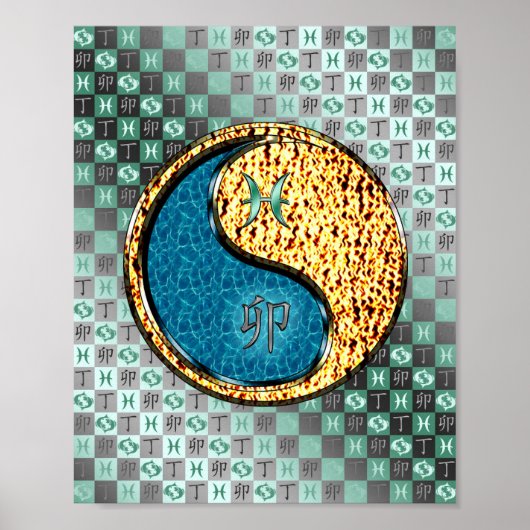 Pisces & Fire Rabbit Poster (Vorne)