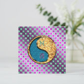 Pisces & Fire Rooster Karte (Stehend Vorderseite)