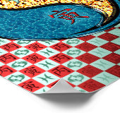 Pisces & Fire Tiger Poster (Ecke)