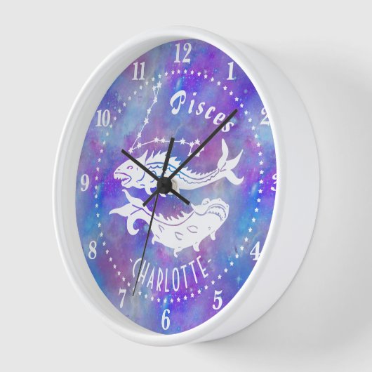 Pisces Fish Constellation Stars Name Birthday Gift Uhr (Winkel)