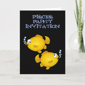 Pisces fish Happy Geburtstagskarte Party Einladung