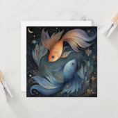 Pisces Fish Zodiac Astrology Mystical Birthday Karte (Vorderseite/Rückseite Beispiel)